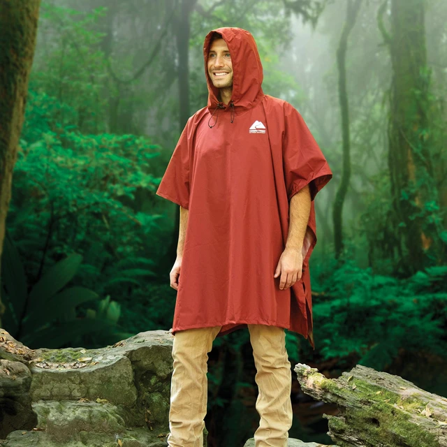 Alt view image 5 of 7 - Ozark Trail Adult Lightweight Rain Poncho, Red, One Size, 1 Count
