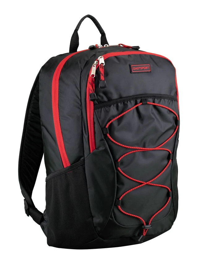 Alt view image 6 of 6 - Eastsport Unisex Trailblazer Backpack, Black/Red