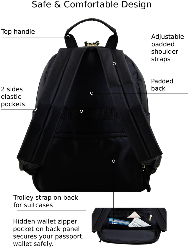 Alt view image 5 of 6 - Eastsport Lauren Mini Backpack, Black