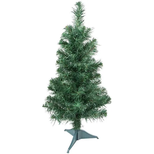 Alt view image 2 of 7 - 18" Traditional Green Pine Artificial Christmas Tree Unlit