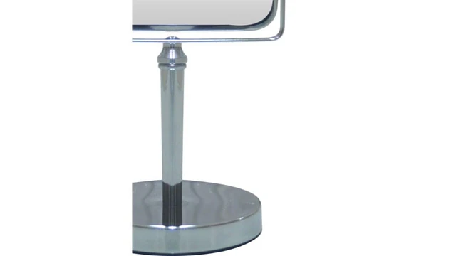 Alt view image 2 of 6 - Eden Bath Square Two Sided 5X Chrome Framed Freestanding Makeup / Shaving Mirror