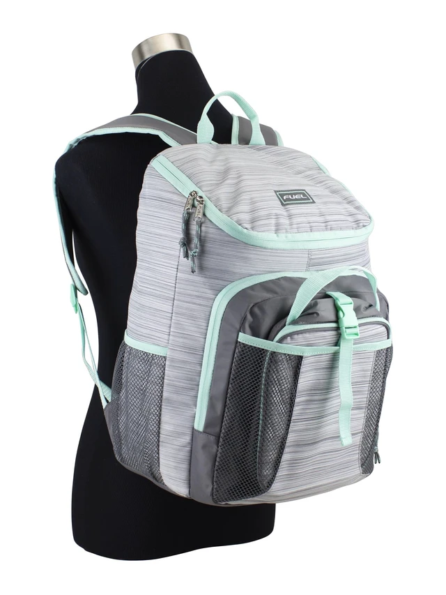 Alt view image 5 of 6 - Fuel Unisex 2-Piece Top Loading Backpack and Lunch Bag Set, Ash Gray