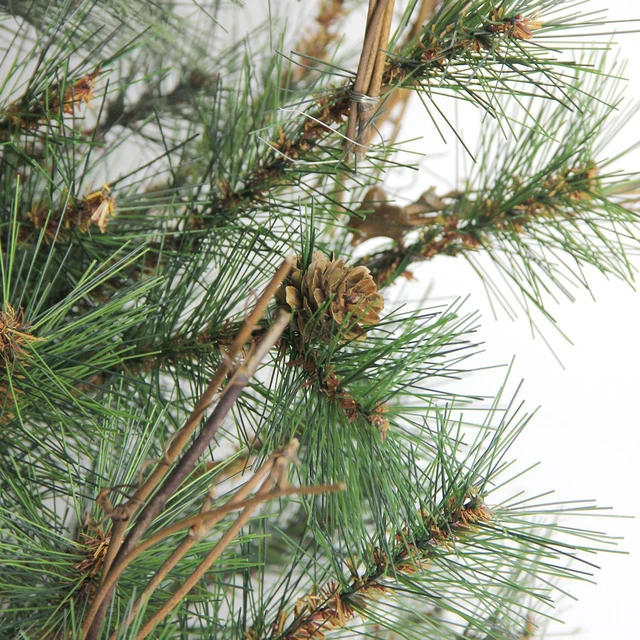 Alt view image 2 of 2 - 2' x 18" Country Mixed Pine Artificial Christmas Wall or Door Tree Unlit