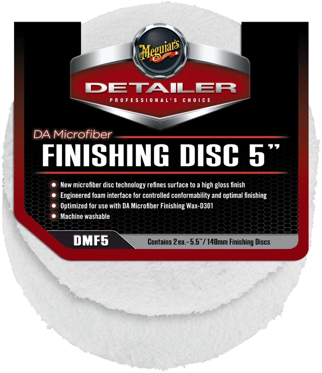 Main image of Meguiar's DMF5 5" DA Microfiber Finishing Disc, Pack of 2 - Microfiber Pad to Polish & Wax