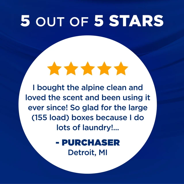 Alt view image 5 of 6 - ARM & HAMMER Powder Laundry Detergent Alpine Clean 9.56 lb 155 Loads