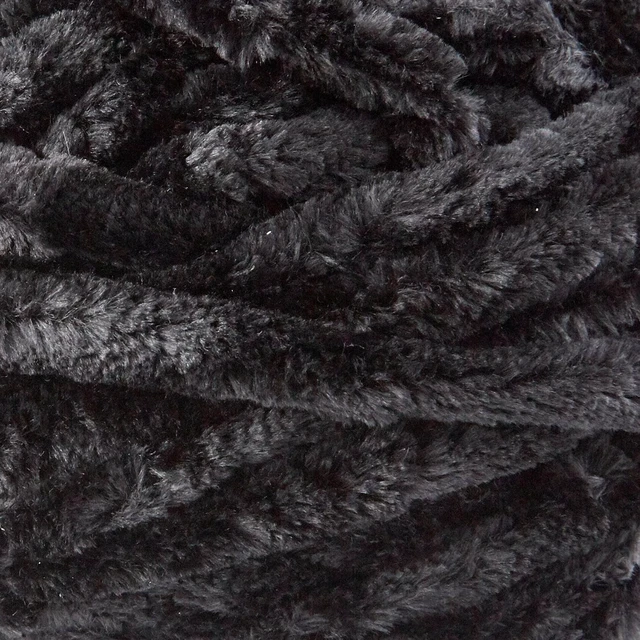 Alt view image 3 of 5 - Mainstays Velvet Yarn 80yd Rich Black 100% Polyester Super Bulky Pack of 3