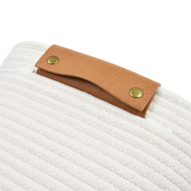 Alt view image 2 of 6 - Better Homes & Gardens Medium White Cotton Rope Decorative Storage Basket
