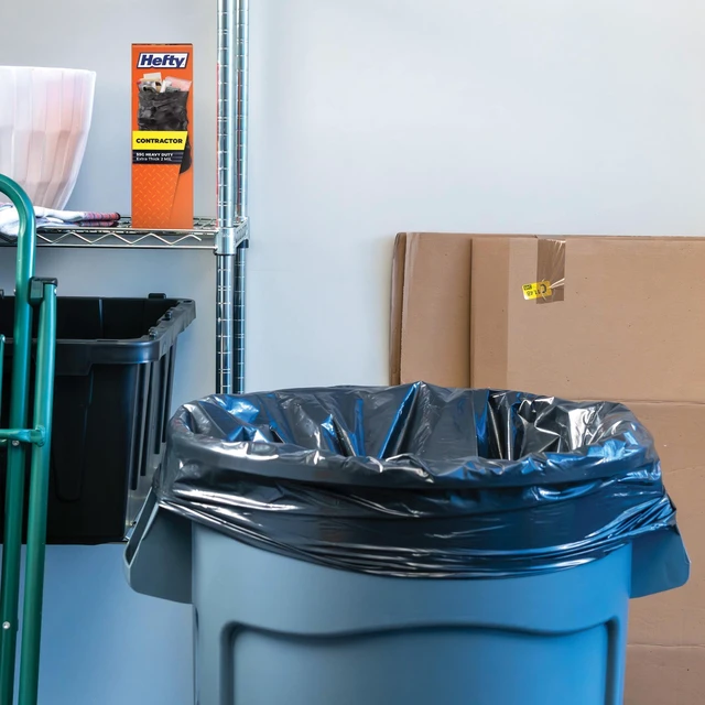 Alt view image 2 of 6 - Hefty Heavy Duty Contractor Trash Bags, 55 Gallon, 16 Count