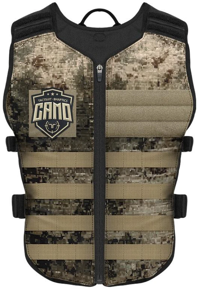 Main image of bHaptics TactSuit Air_Haptic Vest for PC and VR Gaming - 16 Feedback Points, Bluetooth, Native Game Support - Camo