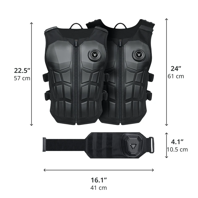 Alt view image 4 of 6 - bHaptics FPS Bundle - TactSuit Pro Haptic Vest + TactSleeve Haptic Armbands for PC and VR Gaming, 32 Feedback Points, Bluetooth, Native Game Support