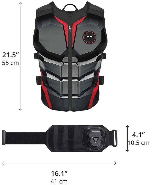 Alt view image 4 of 7 - bHaptics Starter Bundle - TactSuit Air Haptic Vest + TactSleeve Haptic Armbands for PC and VR Gaming, 16 Feedback Points, Bluetooth, Native Game Support - Onyx