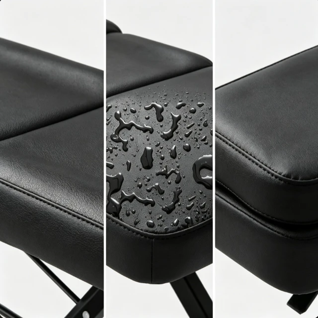 Alt view image 7 of 7 - 3-Section Adjustable Massage Chair with Rolling Stool, Reclining Spa Tattoo Facial Bed for Beauty Lash Microblading Salon