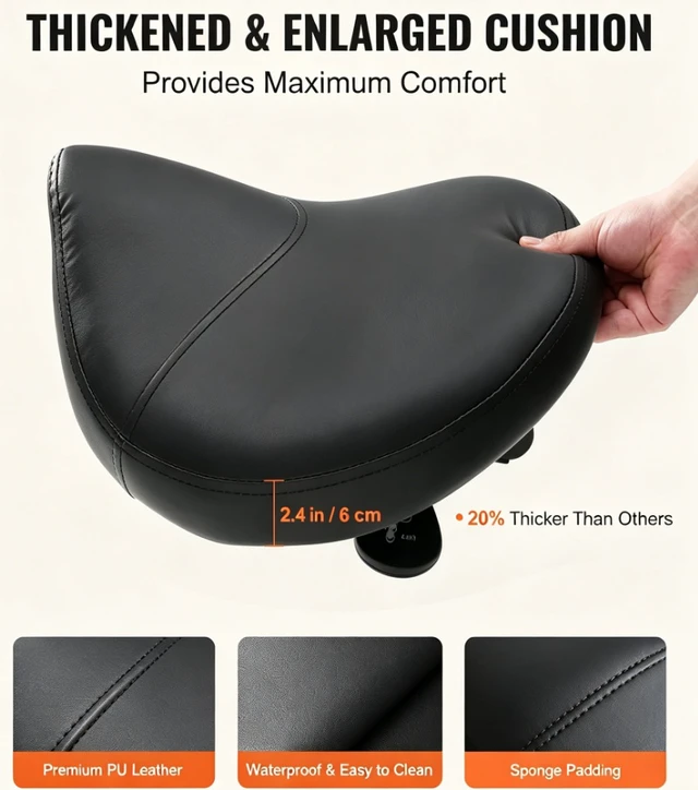 Alt view image 7 of 7 - Ergonomic Saddle Stool, Height Adjustable Rolling Salon Stool, 360 Swivel PU Leather Stool for Massage Tattoo Lash Spa