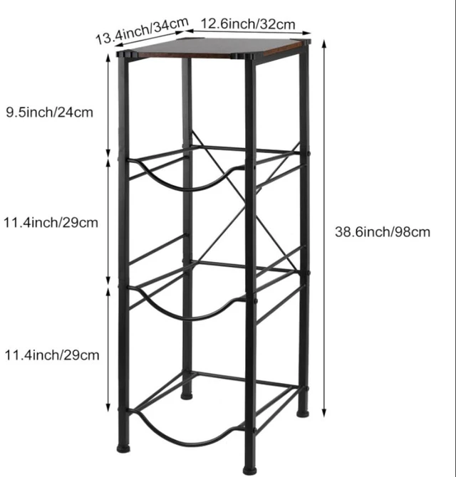 Main image of 3-Tier Water Jug Storage Rack, Heavy Duty Metal 5 Gallon Water Bottle Holder with Wood Top, Water Dispenser Side Organizer Stand for Home Kitchen Office, Holds 3 Bottles