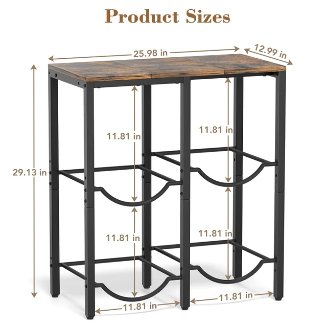 Alt view image 2 of 7 - 2-Tier Water Jug Storage Rack, Heavy Duty Metal 5 Gallon Water Bottle Holder with Wood Top, Water Dispenser Side Stand, Holds 4 Pack 5gal Water Jugs for Home Kitchen Office Breakroom