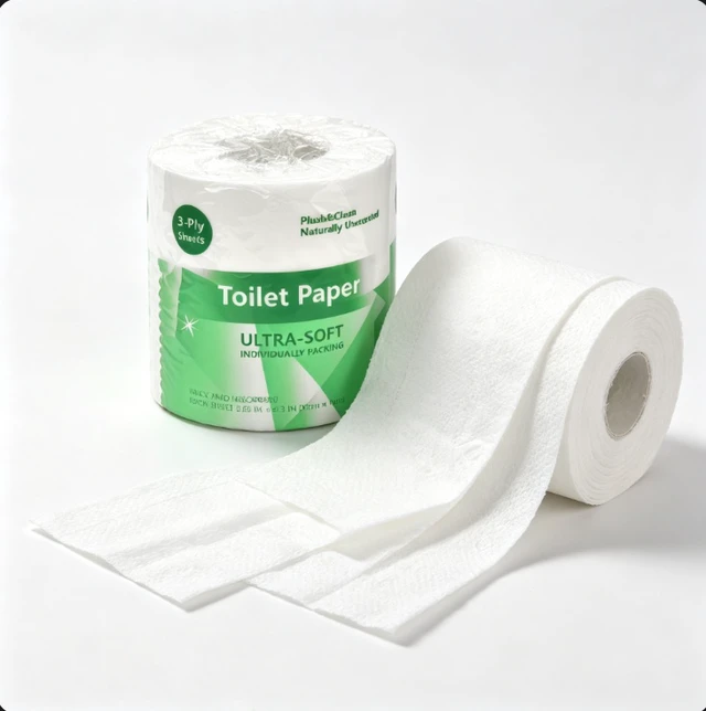 Alt view image 7 of 7 - `Bamboo Toilet Paper, 12 Rolls 3-Ply Ultra Soft Toilet Paper, 350 Sheets per Roll, Unscented Plastic-Free Eco-Friendly Bath Tissue for Bathroom`