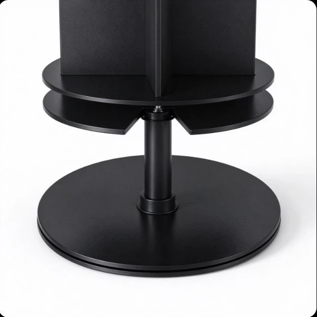 Alt view image 2 of 5 - 360° Rotating Shoe Rack Tower, 7-Tier Black PVC Panel Spinning Shoe Organizer, Vertical Revolving Shoe Storage Carousel for Entryway Closet