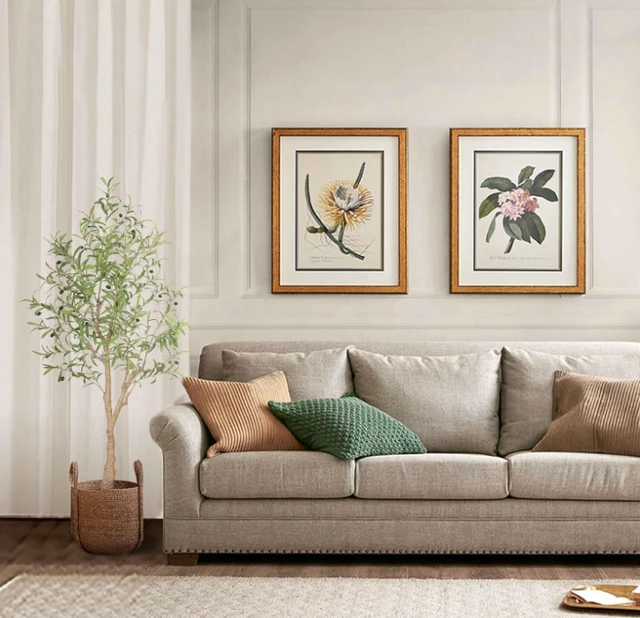 Alt view image 6 of 7 - 5FT Artificial Olive Tree, Faux Olive Tree with Realistic Fruits & Adjustable Branches, Potted Fake Olive Plant for Indoor Living Room Entryway Office Home Decor