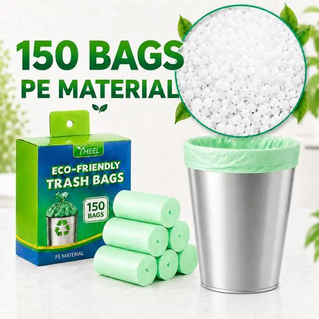 Alt view image 5 of 7 - 1.2 Gallon Small Trash Bags Mini Garbage Bags - 150 Count Unscented | Leak-Resistant and Tear-Resistant Odor Control for Bedroom Office Bathroom Small Wastebaskets 4.5L Bin Liners
