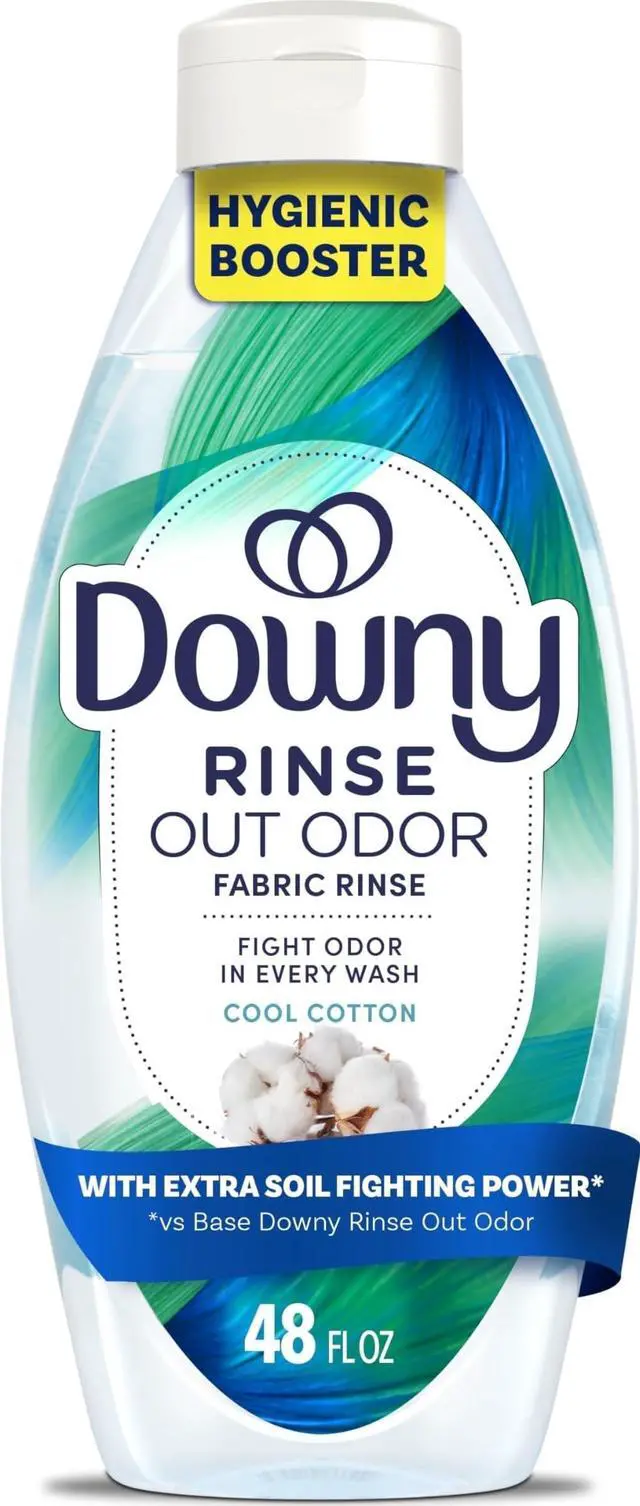 Main image of Rinse Laundry Odor Remover, Cool Cotton Scent, 48 fl oz, Fabric Softener And Laundry Odor Removal Rinse, Fights Odors At The Source, HE Compatible
