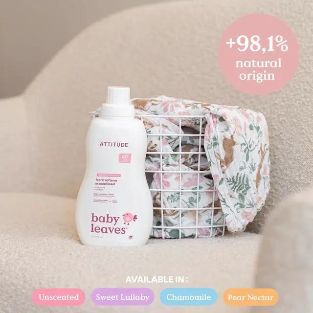 Alt view image 3 of 6 - Baby Fabric Softener, Plant and Mineral-Based Ingredients, HE Compatible, Vegan and Cruelty-free Laundry and Household Products, Unscented, 40 Loads, 33.8 Fl Oz