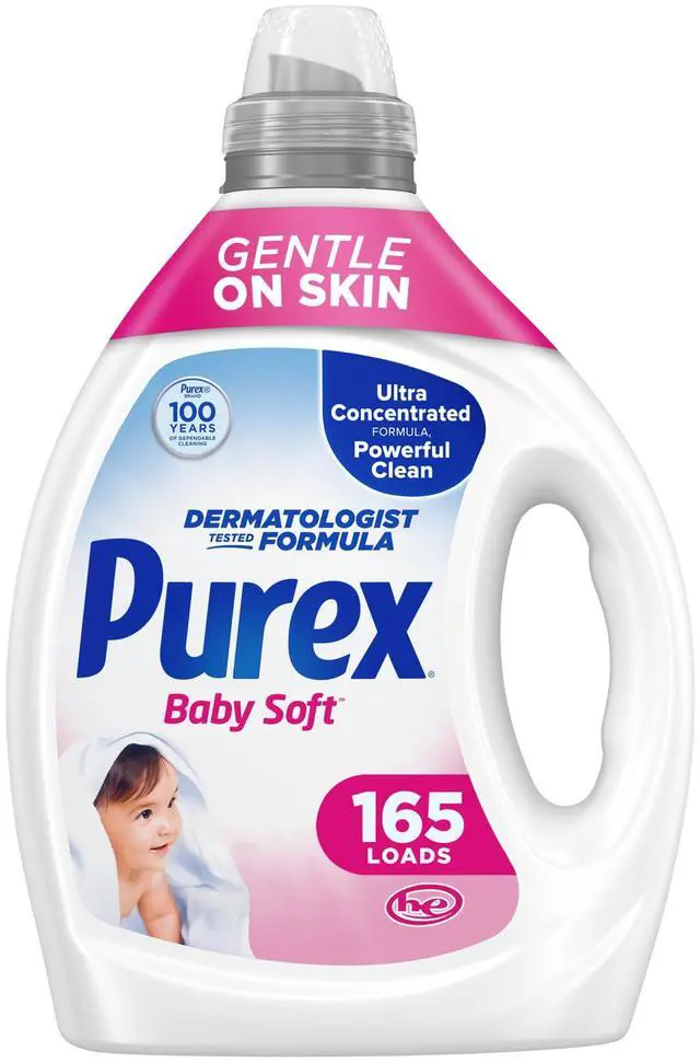 Main image of Baby Soft Liquid Laundry Detergent, 82.5 fl oz, 165 Loads | Ultra-concentrated formula, dye-free and hypoallergenic, gentle on skin, ideal for baby clothing