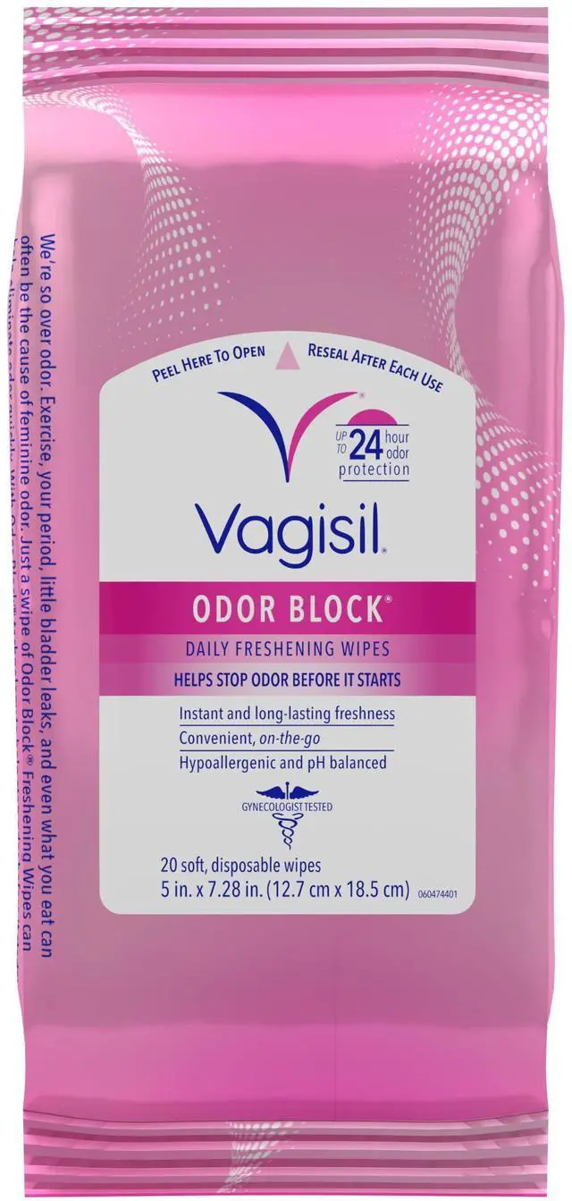 Main image of Odor Block Daily Freshening Feminine Wipes, 20 Count | Odor Block intimate wipes for daily freshness. Up to 24-hr odor protection. Gentle, pH balanced, & gynecologist tested.