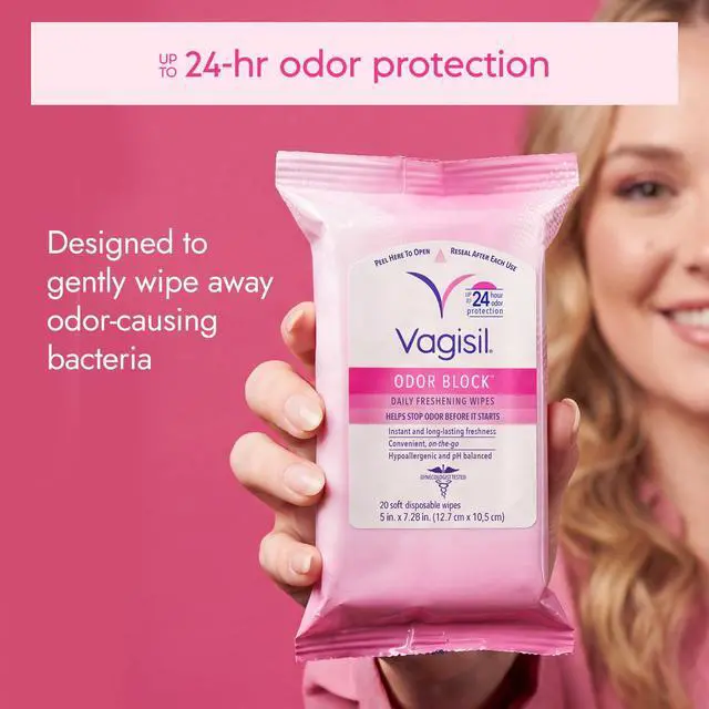 Alt view image 2 of 7 - Odor Block Daily Freshening Feminine Wipes, 20 Count | Odor Block intimate wipes for daily freshness. Up to 24-hr odor protection. Gentle, pH balanced, & gynecologist tested.