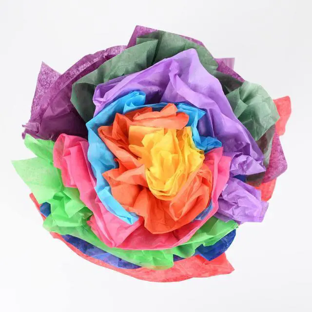 Alt view image 4 of 7 - 60 Sheets 20 x 20 Tissue Paper for Gift Bags 10 Bold Colors | Rainbow Colored Gift Wrapping Tissue Paper Bulk for Packaging Crafts & Gifts, Mother's Day, Decorative, Birthday, Flower