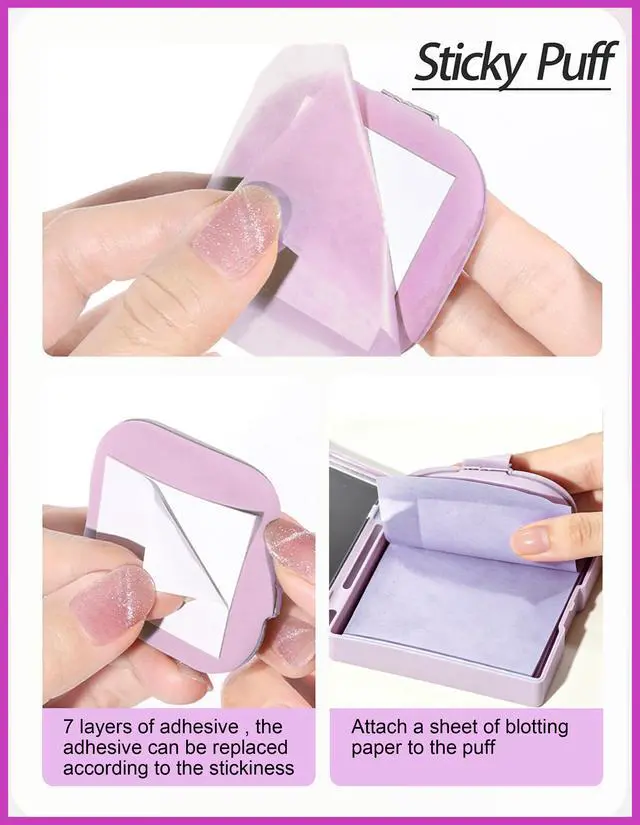 Alt view image 4 of 7 - 300PCS lavender Oil Blotting Papers for Face - Controls Shine, Saves Makeup | Oil Blotting Sheets for Face with Mirror, Puff & Refills, The On-the-Go Essential for a Flawless, Matte Finish All Day