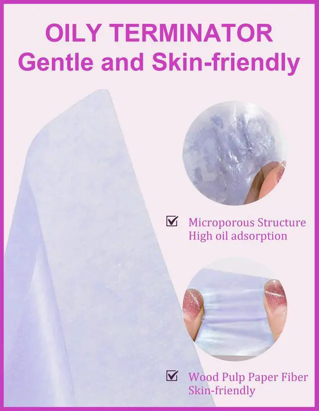 Alt view image 5 of 7 - 300PCS lavender Oil Blotting Papers for Face - Controls Shine, Saves Makeup | Oil Blotting Sheets for Face with Mirror, Puff & Refills, The On-the-Go Essential for a Flawless, Matte Finish All Day