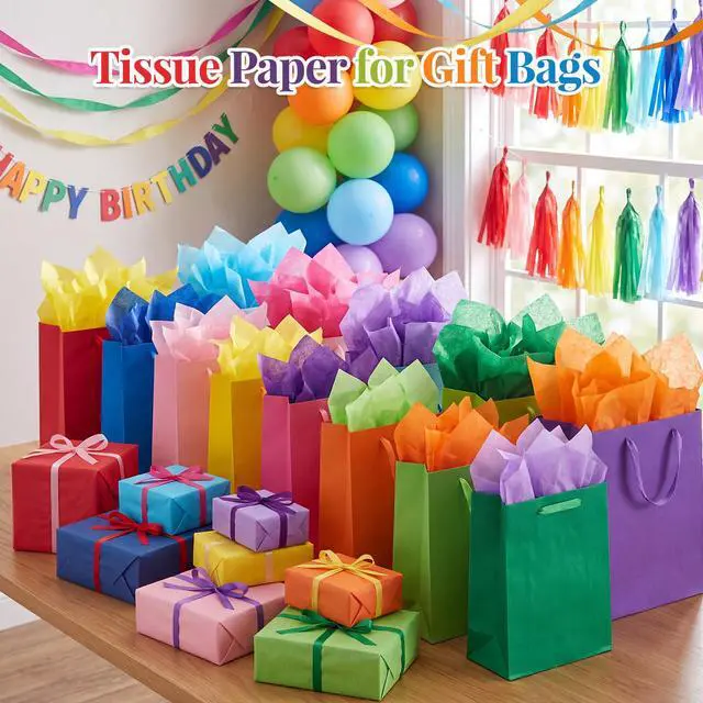 Alt view image 6 of 7 - 360 Sheets 36 Colors Crafts Tissue Paper for Gift Bags 11.5X8 Inch | Acid Free Tissue Paper Bulk for Gift Bags Crafts DIY Small Gift Wrapping Wedding Birthday Party Favors Decorative Floral