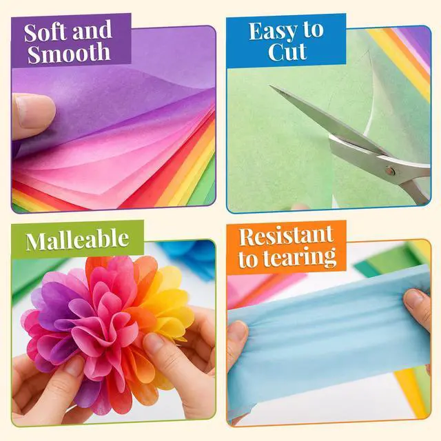 Alt view image 4 of 7 - 360 Sheets 36 Colors Crafts Tissue Paper for Gift Bags 11.5X8 Inch | Acid Free Tissue Paper Bulk for Gift Bags Crafts DIY Small Gift Wrapping Wedding Birthday Party Favors Decorative Floral