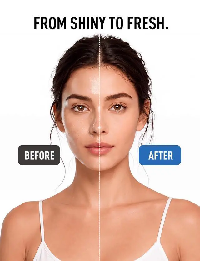 Alt view image 4 of 7 - Large Face Oil Blotting Sheets 1pk/100 Makeup Friendly High Absorbency | Natural Matte Papers with Bamboo Charcoal Easy Dispensing Smart Design Perfect for Daily Skin Care & Great On-the-Go