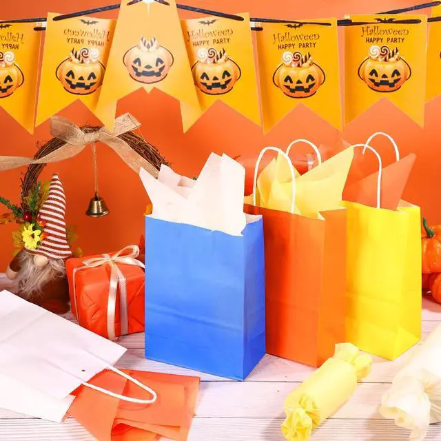 Alt view image 5 of 7 - 160 Sheets Orange Yellow Tissue Paper for Gift Bags 20 X 14 Inches | Fall Tissue Paper Bulk for Art Crafts Autumn Halloween Birthday First Day of School Decorations