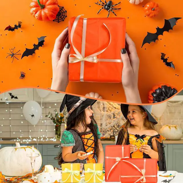 Alt view image 7 of 7 - 160 Sheets Orange Yellow Tissue Paper for Gift Bags 20 X 14 Inches | Fall Tissue Paper Bulk for Art Crafts Autumn Halloween Birthday First Day of School Decorations