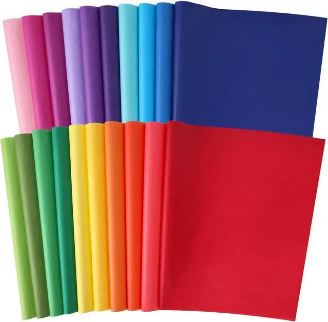 Main image of Tissue Paper 120 Sheets, 20 X 14 inch 20 Colors for Gift Bags | 14 GSM Soft Paper, Gift Bags Filler, DIY Flowers and Pom-Poms, Wedding and Birthday Wrapping