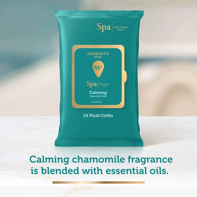 Alt view image 3 of 6 - Spa Calming Chamomile Feminine Wipes, 100% Plant Based*, pH balanced Plush Cloths, 24 Count