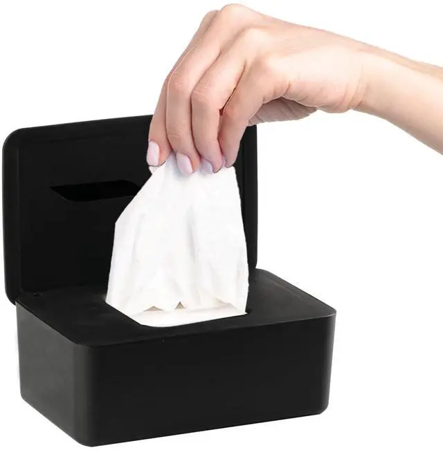 Main image of 1 Pcs Diaper Wipes Dispenser,Refillable Wipe Container, Wet Wipes Dispenser | (Black)wipe dispenser,Wipe Container with Sealing Design Lid, Keep Wipes Fresh,Wet Wipes Cases
