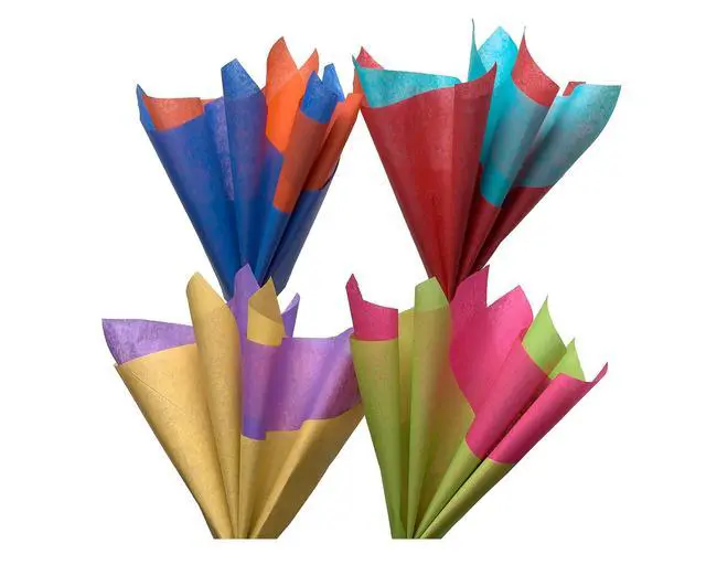 Alt view image 3 of 6 - Rainbow Tissue Paper, 40 Sheets (8 colors, 20 in. x 20 in.) for Birthdays, All Occasions, Gift Bags and Boxes, Gift Wrap, Crafts, Paper Flowers, Pom Poms, and More