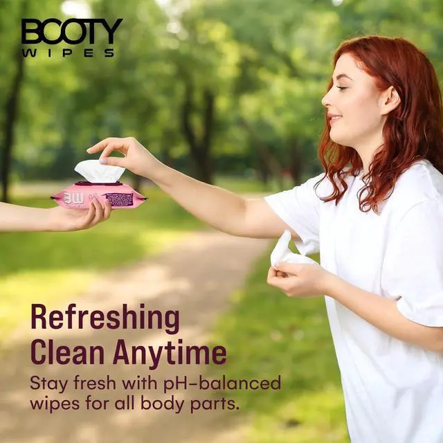 Alt view image 2 of 6 - Flushable Wipes for Women - 80-Count Wet Wipes for Adults - pH-Balanced Feminine Wet Tissue with Vitamin E and Aloe - Gentle Feminine Hygiene Body Cleansing Cloth - No Fragrance Large