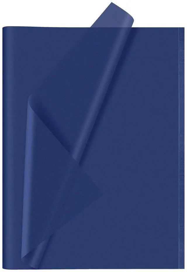 Main image of 60 Sheets Navy Blue Tissue Paper Art Gift Wrapping Tissue Paper Bulk for DIY Crafts Decor Birthday Holiday Boys Party 20 x 14.5 inches