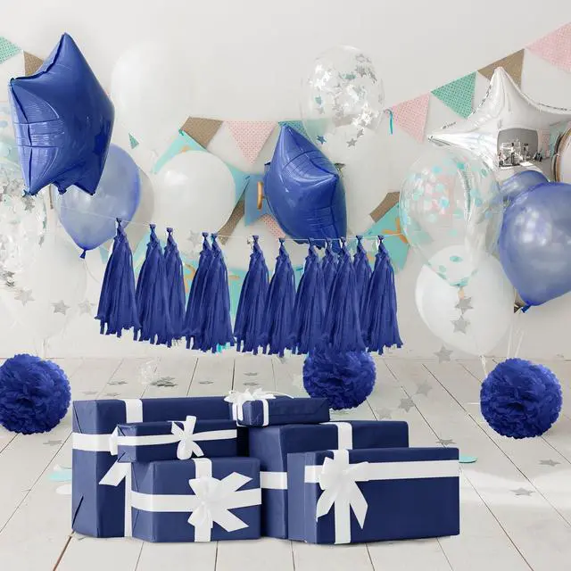 Alt view image 7 of 7 - 60 Sheets Navy Blue Tissue Paper Art Gift Wrapping Tissue Paper Bulk for DIY Crafts Decor Birthday Holiday Boys Party 20 x 14.5 inches