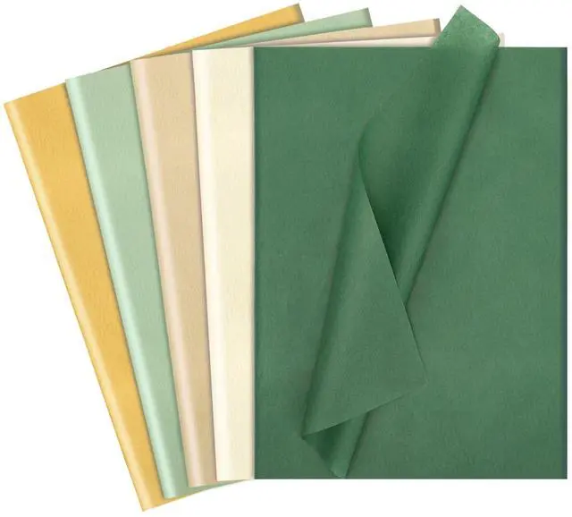 Main image of 120 Sheets Sage Green Tissue Paper for Gift Bags 20 x 14 Inch | Gift Tissue Paper Bulk for Wrapping Art Crafts Wedding Neutral Baby Shower Birthday Decorations, 5 Designs