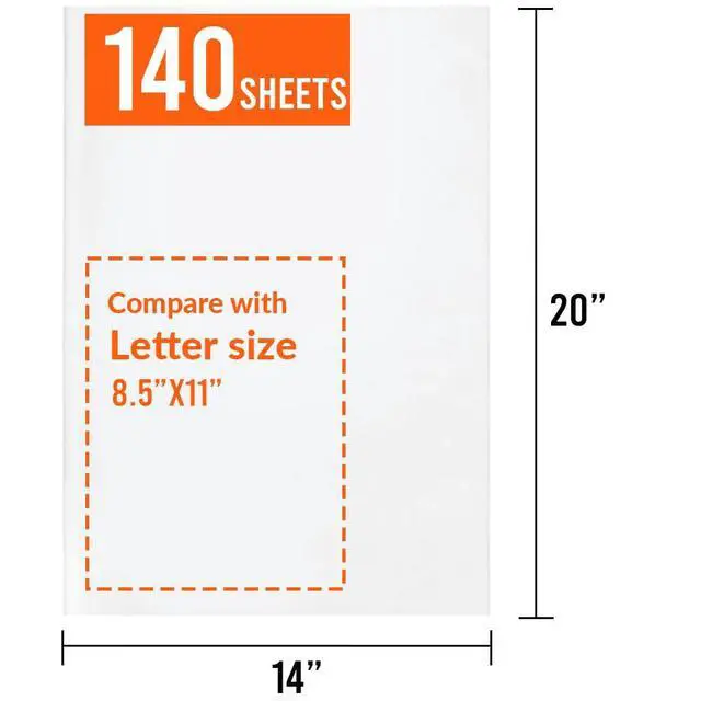Alt view image 4 of 7 - 140 Sheets White Tissue Paper for Gift Bags 20x14 inch | Acid Free Wrapping Paper Bulk for Gift Package, Storage, Christmas Wedding Birthday Mother's Day Party Decor Art Craft