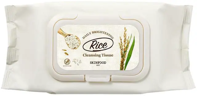 Main image of Rice Cleansing Wipes - Daily Hypoallergenic Rice Nourishing Makeup Remover Tissue Wipe - Facial Skin Clear & Refreshed - Korean Beauty Face Wipes for Women - Travel Makeup Wipes (80 Sheets)