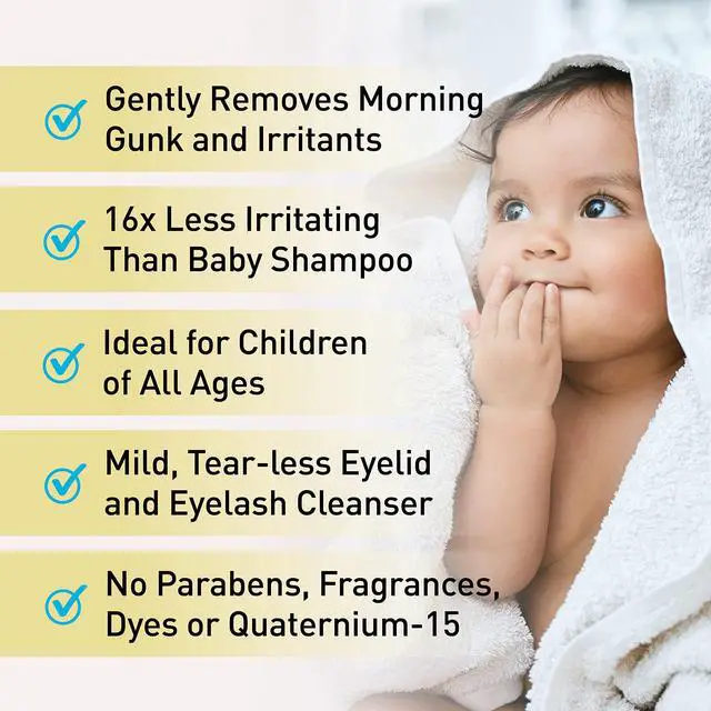 Alt view image 3 of 6 - Baby Eyelid and Eyelash Cleanser, Pre-Moistened Towelette, White/Blue 20 Count