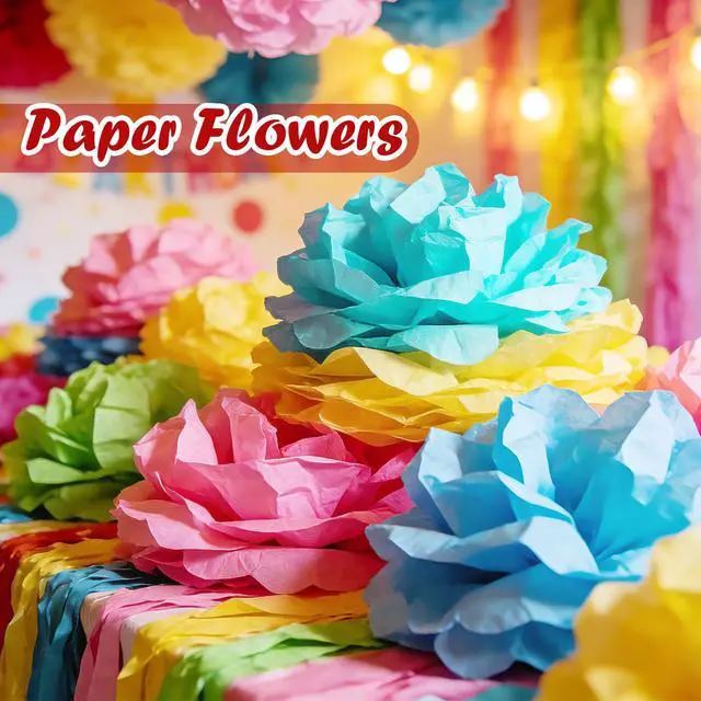 Alt view image 6 of 7 - 400 Sheets Tissue Paper,40-Color 14"X10" Tissue Paper for Gift Bags | Gift Tissue Paper Bulk for CraftsBirthday Party,Flower Decoration,Colored Tissue Paper for Packaging