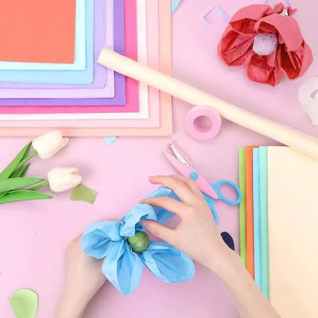 Alt view image 7 of 7 - 400 Sheets Tissue Paper,40-Color 14"X10" Tissue Paper for Gift Bags | Gift Tissue Paper Bulk for CraftsBirthday Party,Flower Decoration,Colored Tissue Paper for Packaging