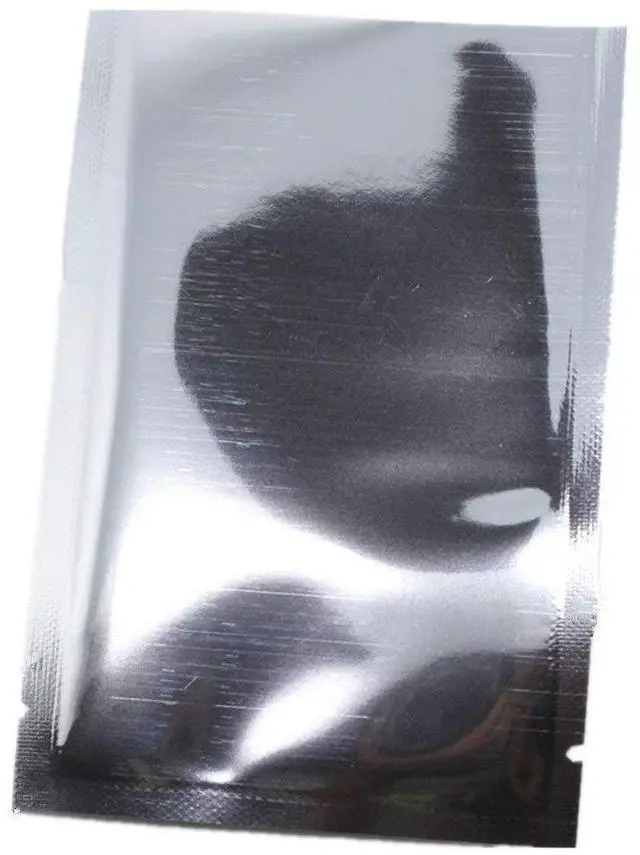Main image of 100 Pack Silver Foil Pouch Open Top Heat Seal Mylar Bags 3.1x4.7 inch | (Usable Size 2.8x4.3 inch) Bulk Aluminum Foil Food Storage Bags for Coffee Powder Sample Candy Packing Vacuum Seal for Travel